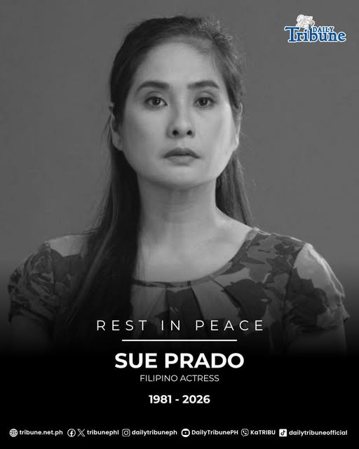 Award-winning actress Sue Prado, a fixture in Philippine independent cinema, has d*ed at the age of 44, her family confirmed.  She was widely recognized for her work in films like Oro and Barber’s Tales, recently winning Best Supporting Actress at Cinemalaya for her role in Kantil